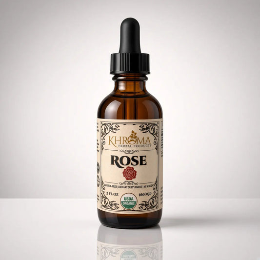 2 oz liquid glycerin-based tincture containing organic rose
